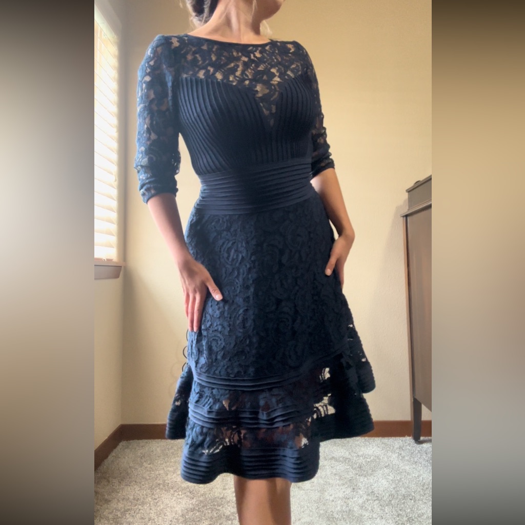 Tadashi Blue Lace Dress